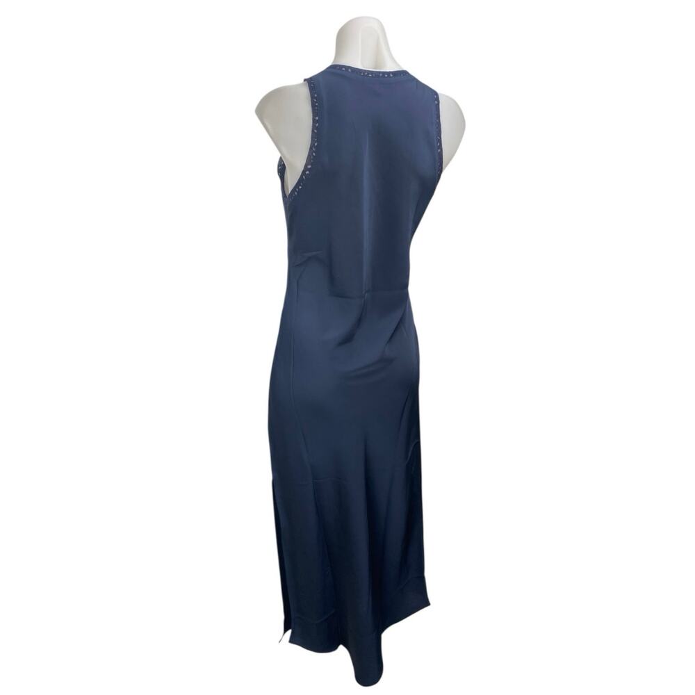 Heartloom Women's Blue Sleeveless Scoop Neck Stretch Midi Tank Bodycon Dress S - Picture 2 of 5